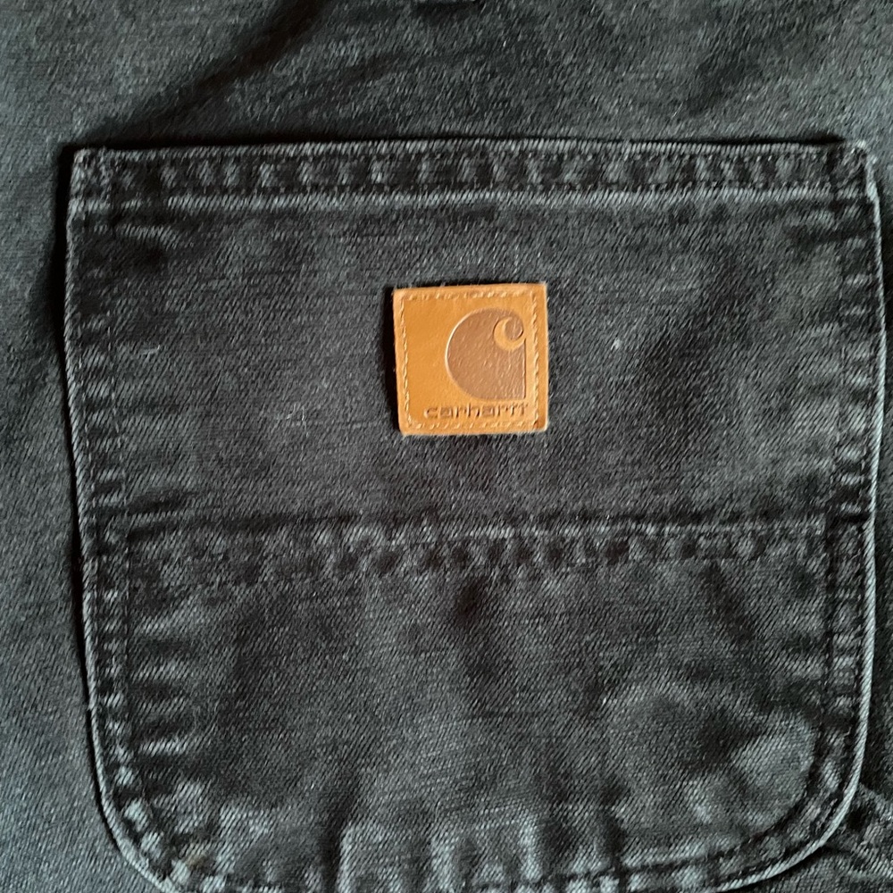 Worn in carhartts! Awesome look, super durable.